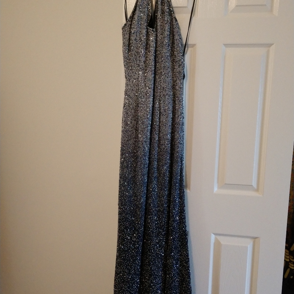 Halter neck hand beaded dress